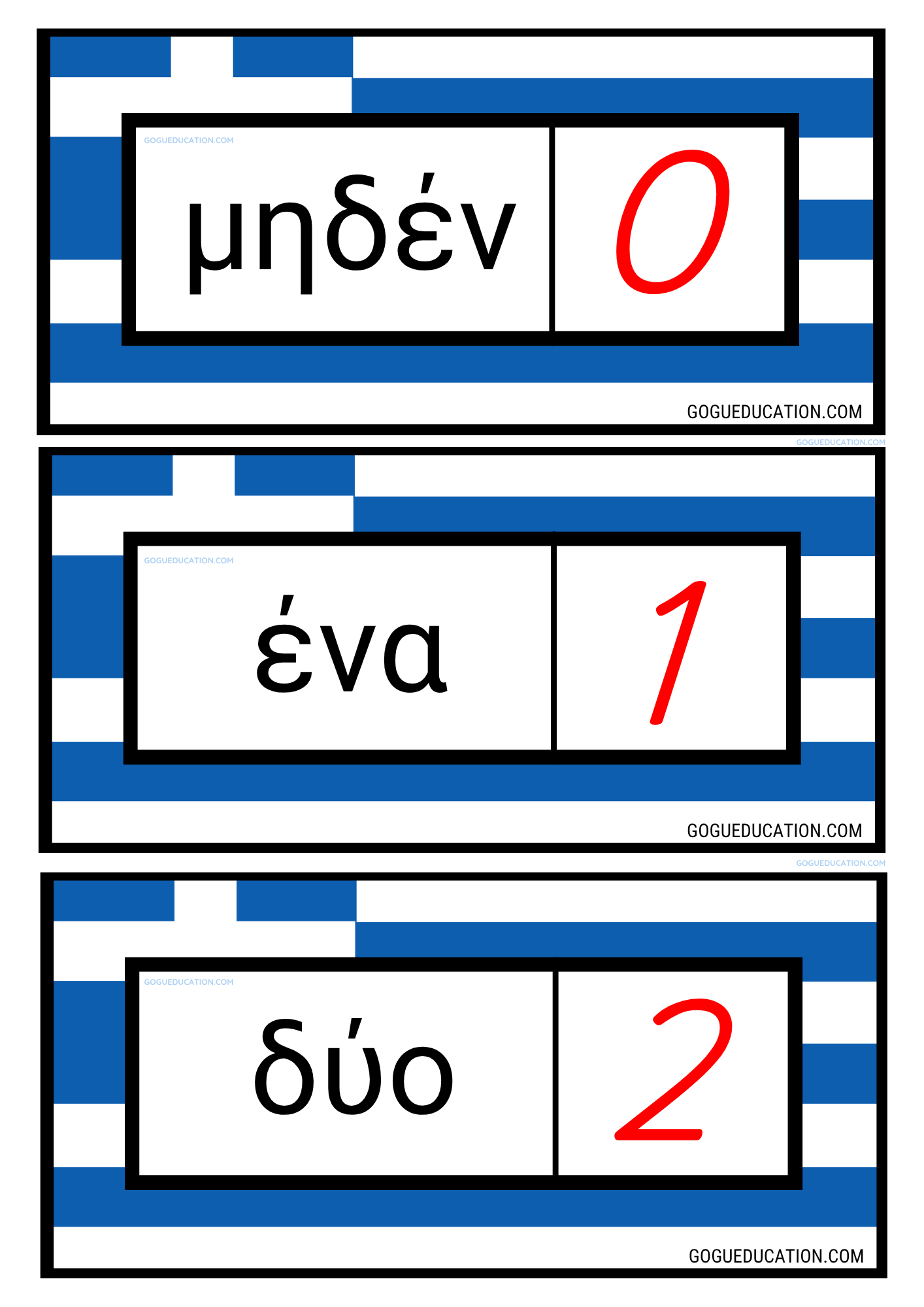 How to count Greek
