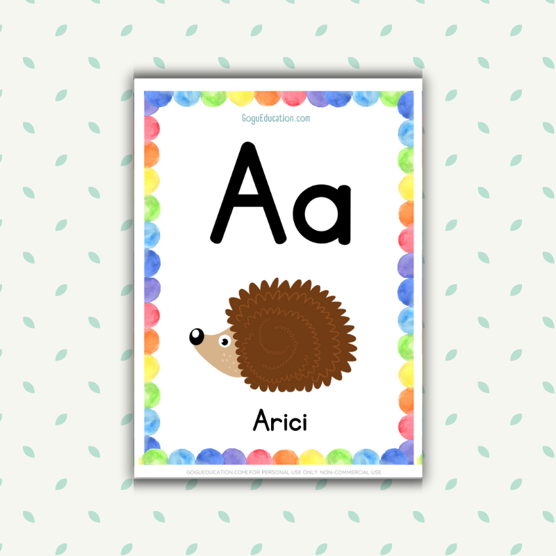 Romanian Alphabet Flashcards Gogu Education