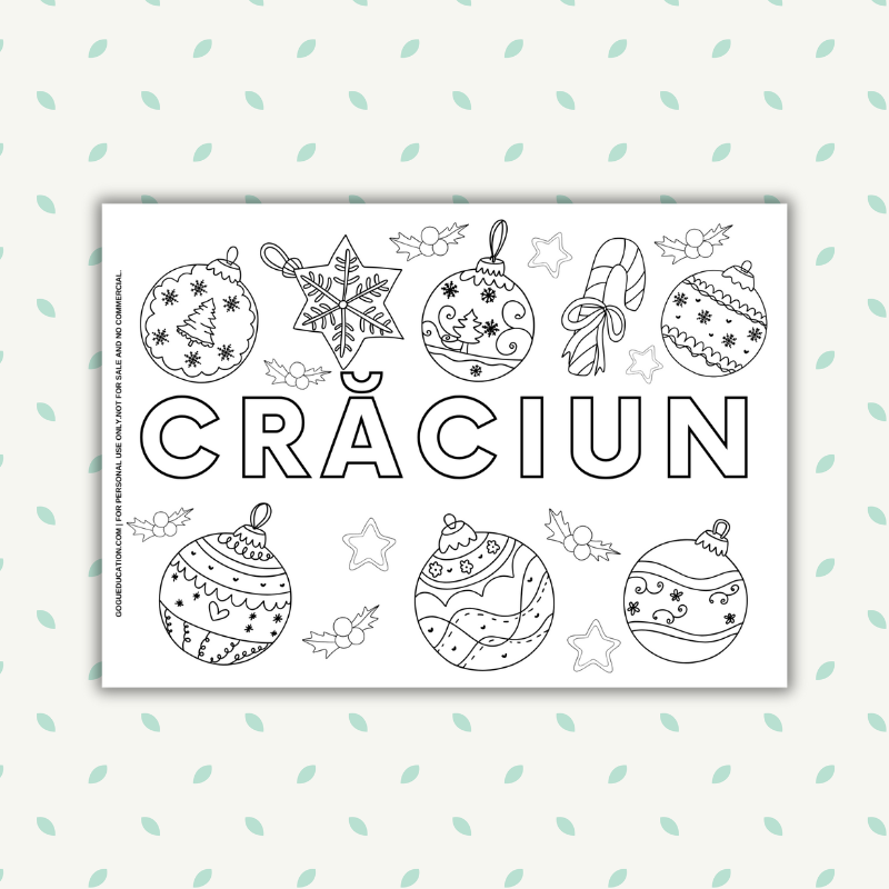 Christmas Romanian Crăciun Word
