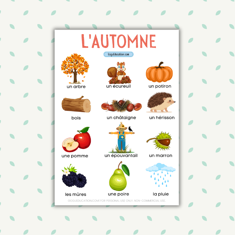 French Vocabulary: L’automne
