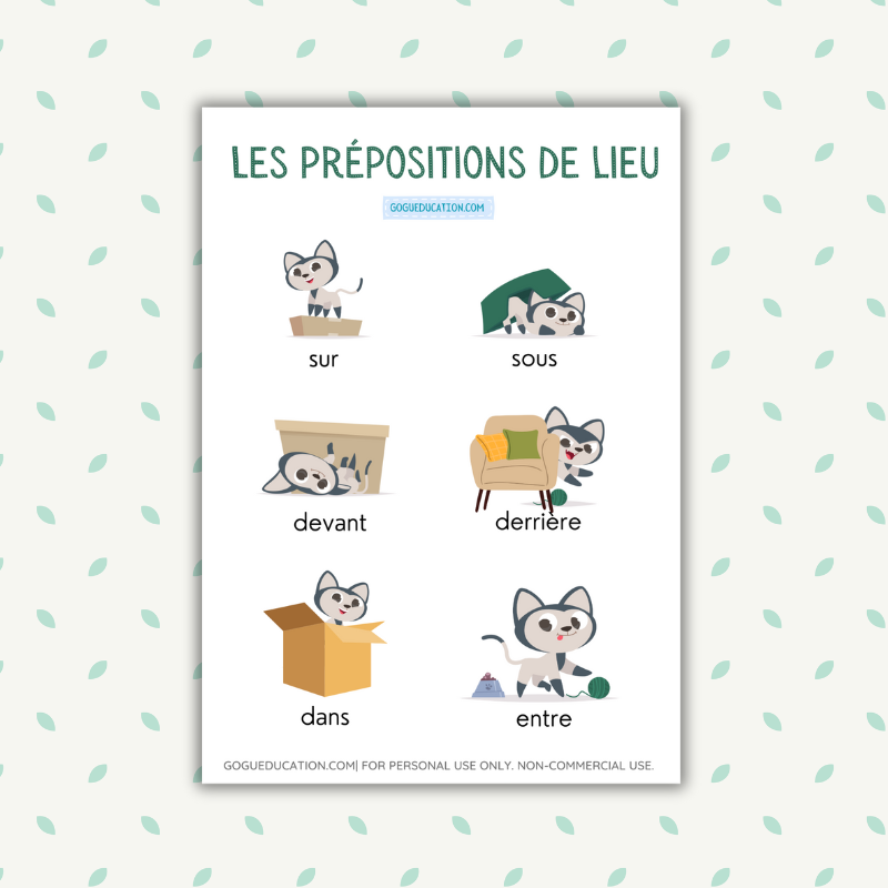 Les prépositions de lieu