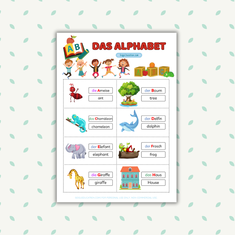 German Alphabet English Translation Gogu Education