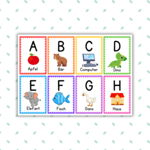 German Alphabet Flashcards