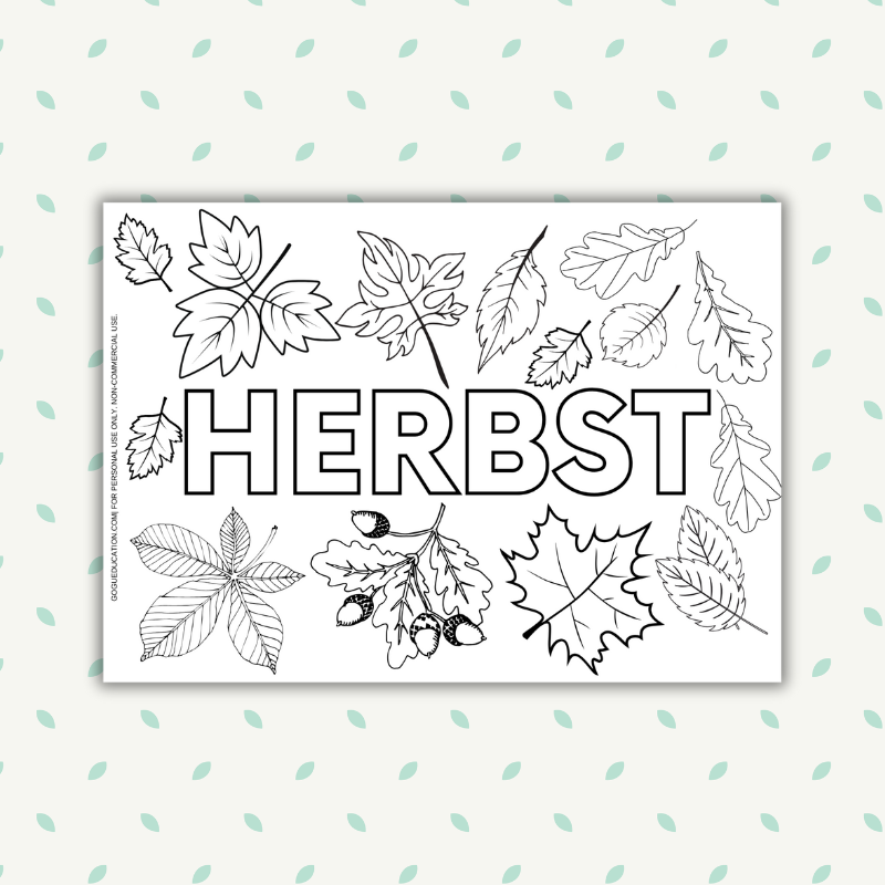Herbst Coloring Worksheet