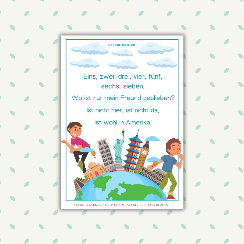 German Nursery Rhyme Wo ist nur mein Freund geblieben? Gogu Education