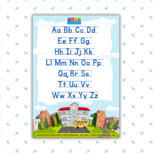 ABC Poster English Alphabet Poster – Uppercase & Lowercase Letters