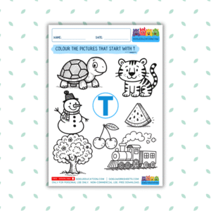 Coloring SATPIN Phonics - Letter T