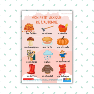French Vocabulary Autumn Mon petit lexique de l'automne Gogu Education