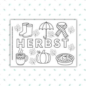 Herbst Coloring Worksheet