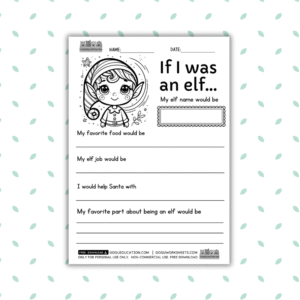 If I Was an Elf - Writing Prompt Worksheet – Christmas Activity