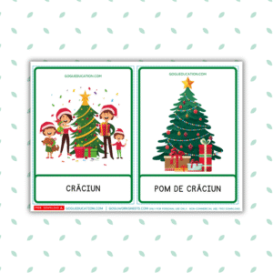 Preview GoguWorksheets.com – Romanian Christmas Vocabulary Flashcards - GoguEducation.com